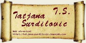 Tatjana Šurdilović vizit kartica